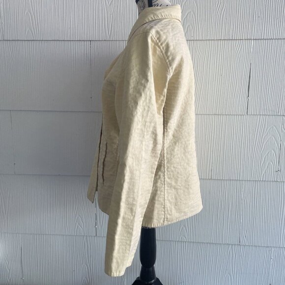 Eileen Fisher Designer Yellow Double Breasted Cotton Jacket - Women’s Small (UU) - Picture 5 of 9